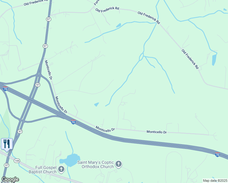 map of restaurants, bars, coffee shops, grocery stores, and more near in Cooksville