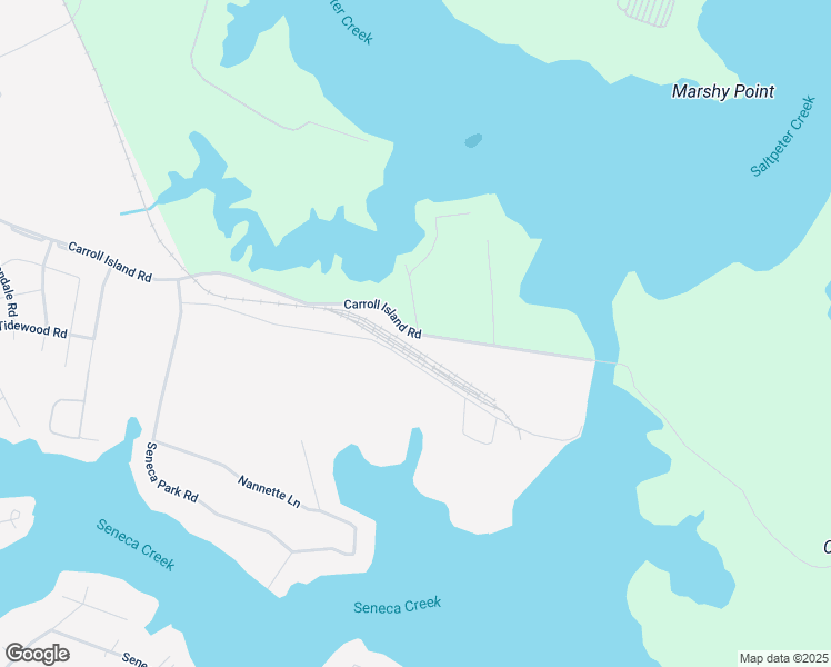 map of restaurants, bars, coffee shops, grocery stores, and more near 1099 Carroll Island Road in Middle River