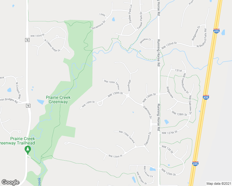 map of restaurants, bars, coffee shops, grocery stores, and more near 16112 Northwest 130th Street in Platte City