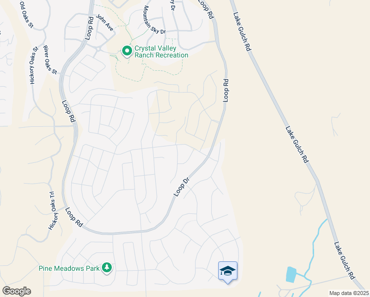 map of restaurants, bars, coffee shops, grocery stores, and more near 2824 Villageview Lane in Castle Rock