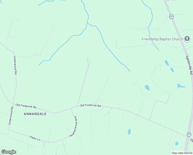 map of restaurants, bars, coffee shops, grocery stores, and more near 13090 Old Frederick Road in Sykesville