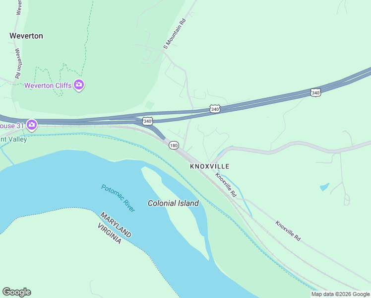 map of restaurants, bars, coffee shops, grocery stores, and more near 3526 South Mountain Road in Knoxville