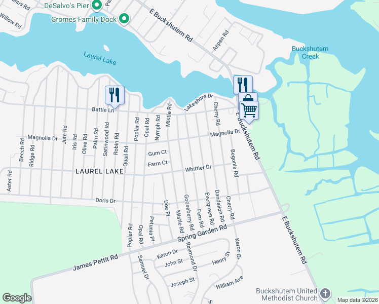 map of restaurants, bars, coffee shops, grocery stores, and more near 321 Fern Road in Millville