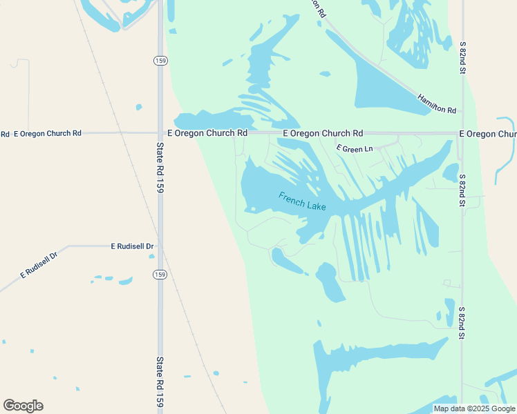 map of restaurants, bars, coffee shops, grocery stores, and more near 7422 East Stillwell Drive in Terre Haute