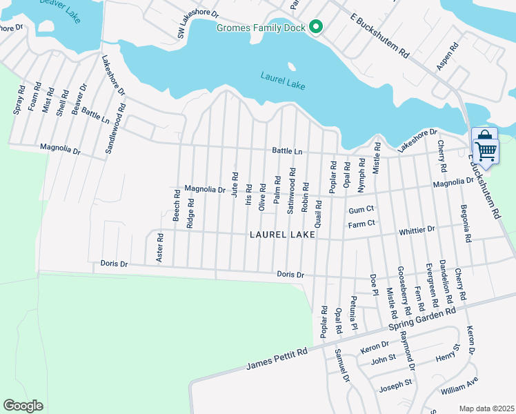 map of restaurants, bars, coffee shops, grocery stores, and more near 317 Olive Road in Millville