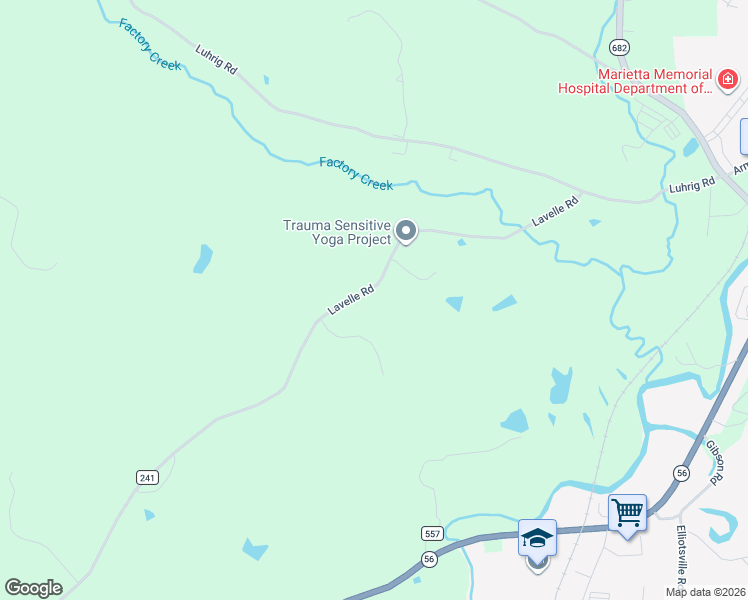 map of restaurants, bars, coffee shops, grocery stores, and more near 8850 Lavelle Road in Athens