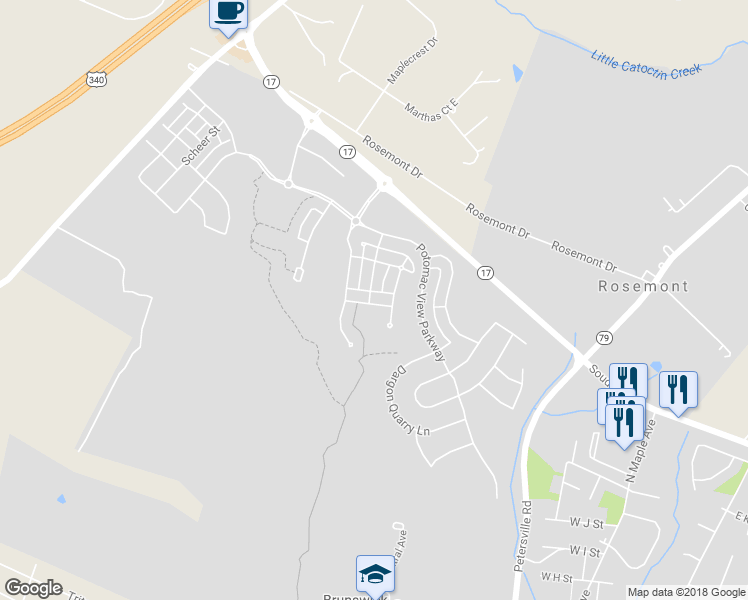 map of restaurants, bars, coffee shops, grocery stores, and more near 799 Crums Hollow Drive in Brunswick