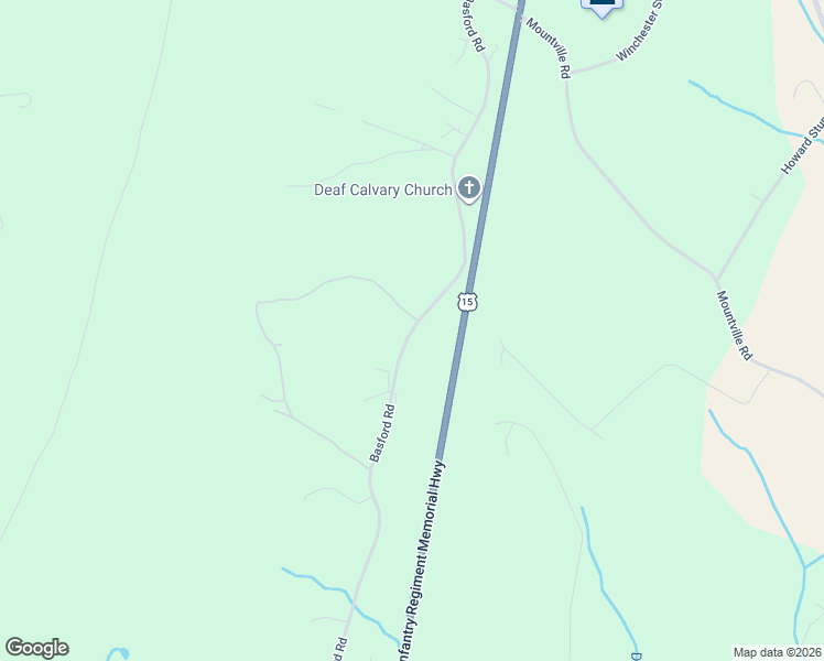 map of restaurants, bars, coffee shops, grocery stores, and more near Basford Road in Frederick