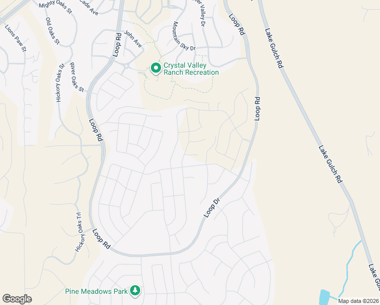 map of restaurants, bars, coffee shops, grocery stores, and more near 2595 Gray Wolf Place in Castle Rock