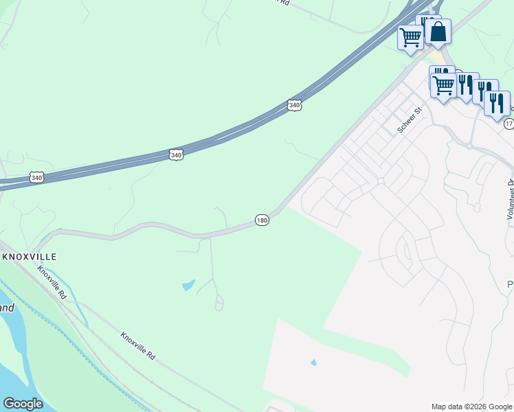 map of restaurants, bars, coffee shops, grocery stores, and more near 608 Jefferson Pike in Knoxville