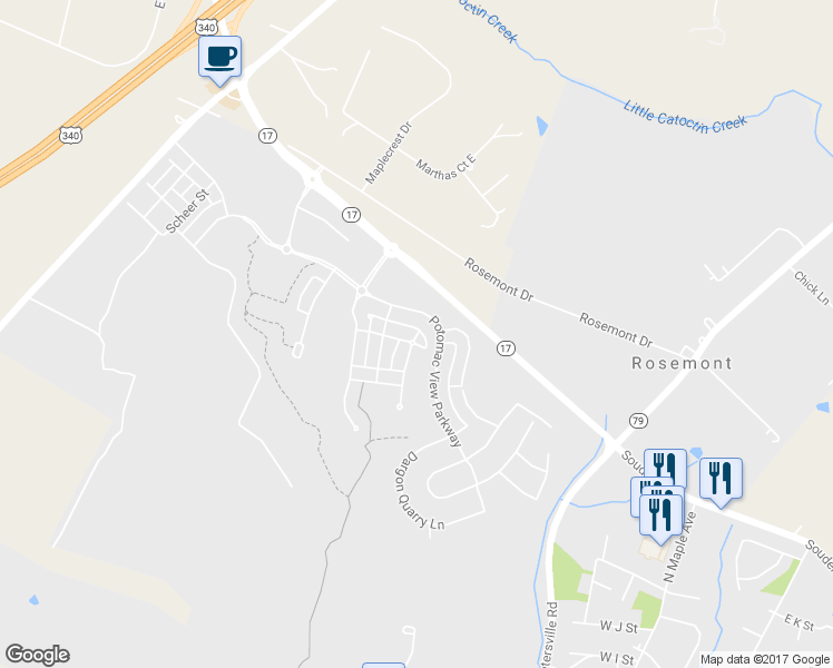 map of restaurants, bars, coffee shops, grocery stores, and more near 731 Appalachian Way in Brunswick