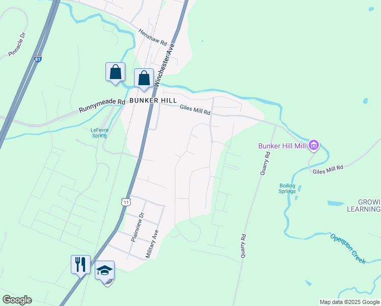 Bunker Hill, Bunker Hill WV Walk Score