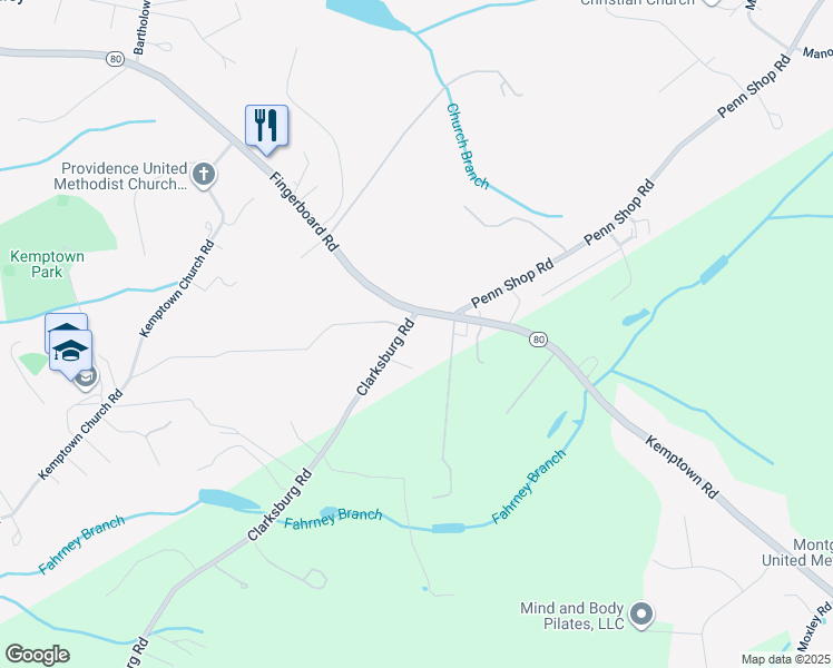 map of restaurants, bars, coffee shops, grocery stores, and more near 3553 Clarksburg Road in Monrovia