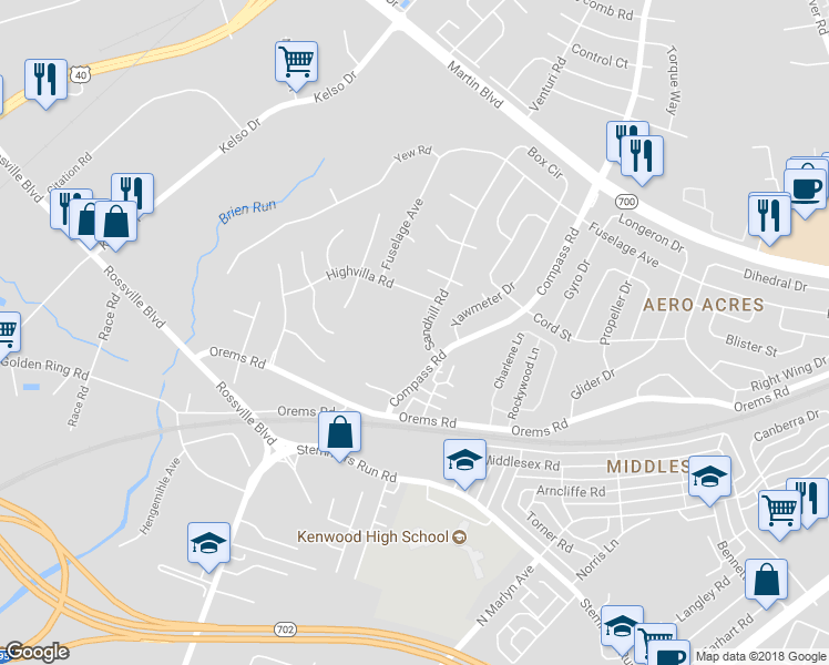 map of restaurants, bars, coffee shops, grocery stores, and more near 110 Sandhill Road in Essex