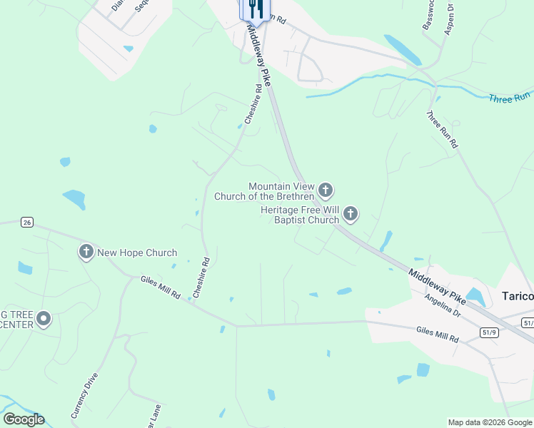 map of restaurants, bars, coffee shops, grocery stores, and more near 72 Whispering Pine Drive in Bunker Hill