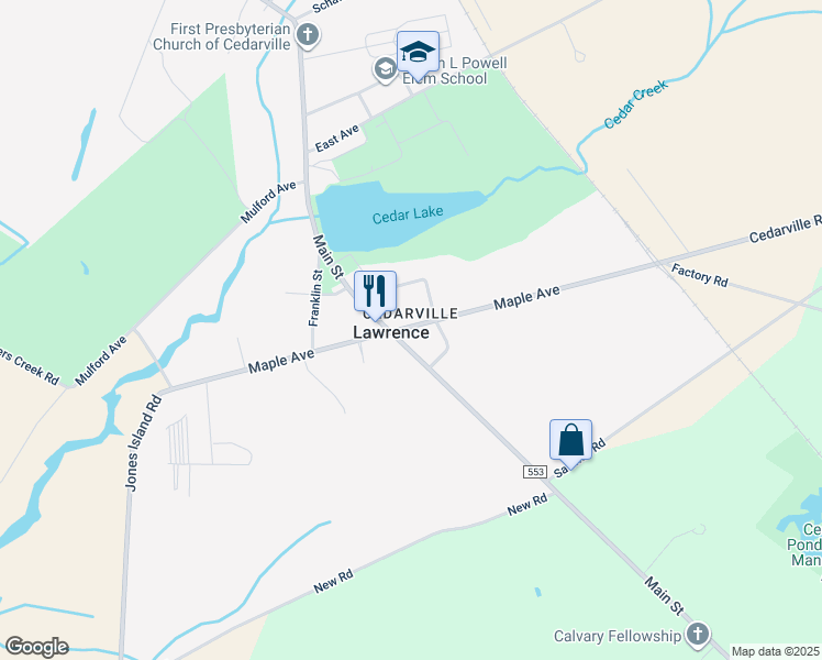 map of restaurants, bars, coffee shops, grocery stores, and more near in Lawrence