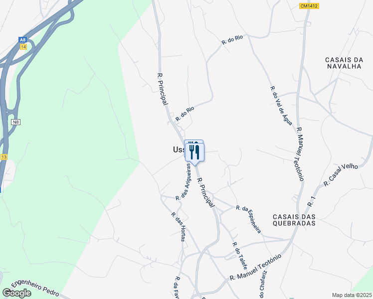 map of restaurants, bars, coffee shops, grocery stores, and more near in Óbidos