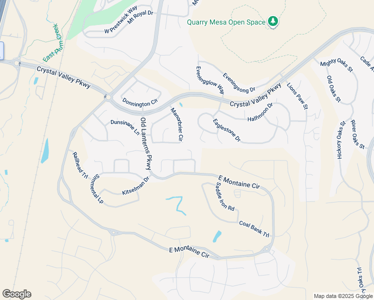 map of restaurants, bars, coffee shops, grocery stores, and more near 1635 Shadescale Way in Castle Rock