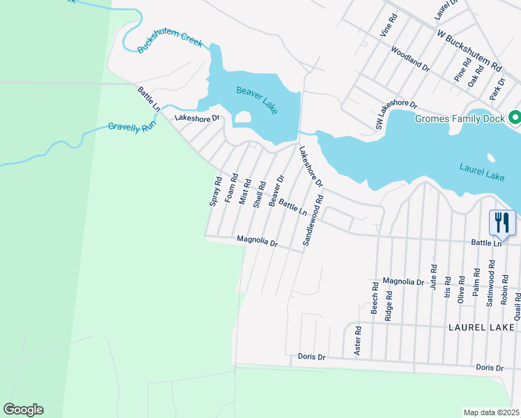 map of restaurants, bars, coffee shops, grocery stores, and more near 218 Shell Rd in Millville