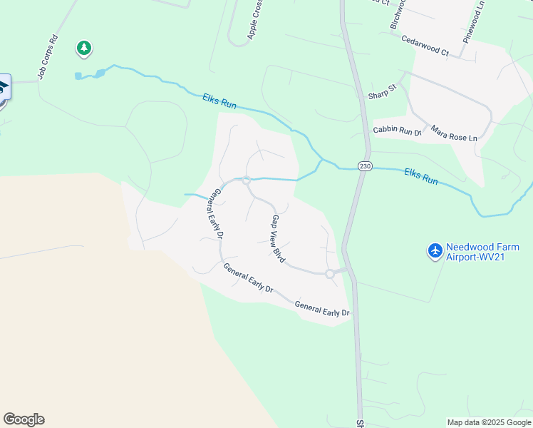 map of restaurants, bars, coffee shops, grocery stores, and more near 405 Gap View Blvd in Harpers Ferry