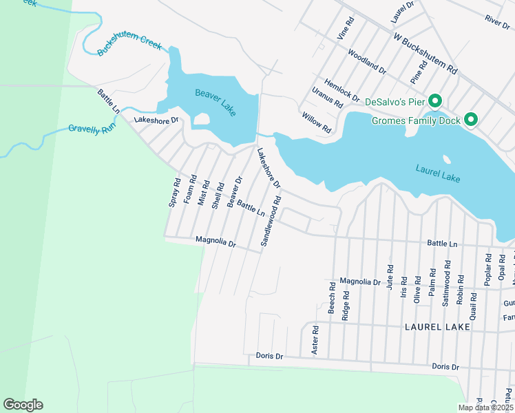 map of restaurants, bars, coffee shops, grocery stores, and more near 5200 Battle Lane in Millville
