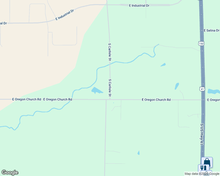 map of restaurants, bars, coffee shops, grocery stores, and more near 11005 South Carlisle Street in Terre Haute