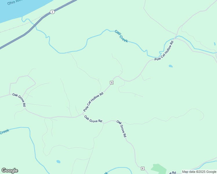 map of restaurants, bars, coffee shops, grocery stores, and more near Pole Cat Hollow Road in Pleasants County