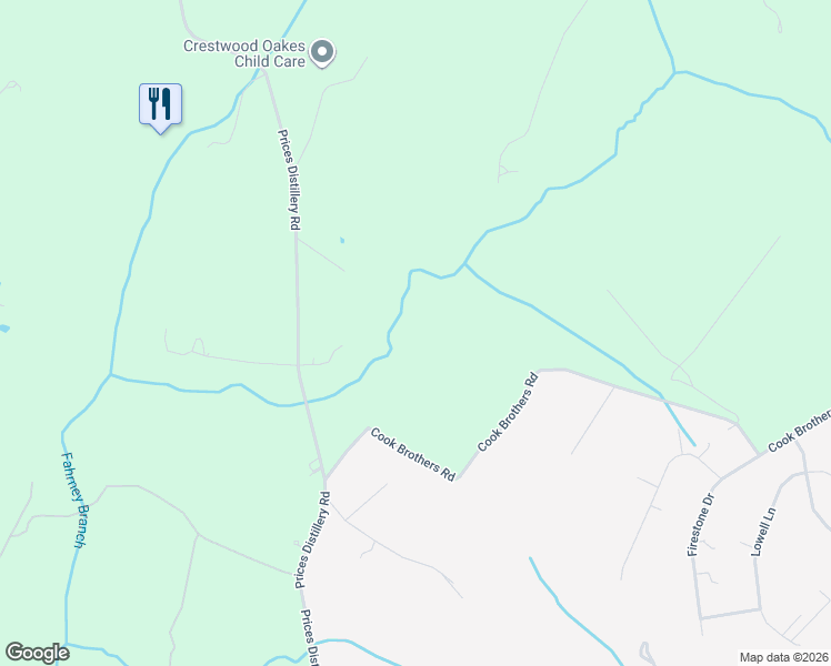 map of restaurants, bars, coffee shops, grocery stores, and more near 3723 Prices Distillery Road in Frederick County
