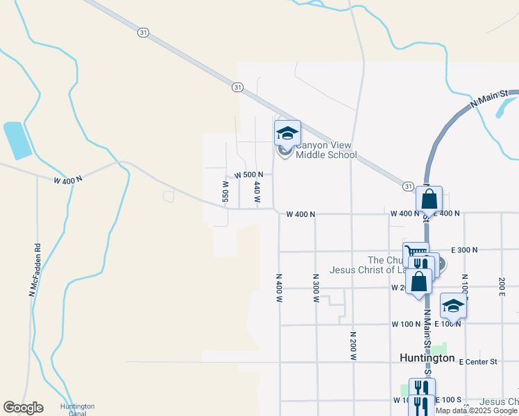 map of restaurants, bars, coffee shops, grocery stores, and more near 400 West Street in Huntington
