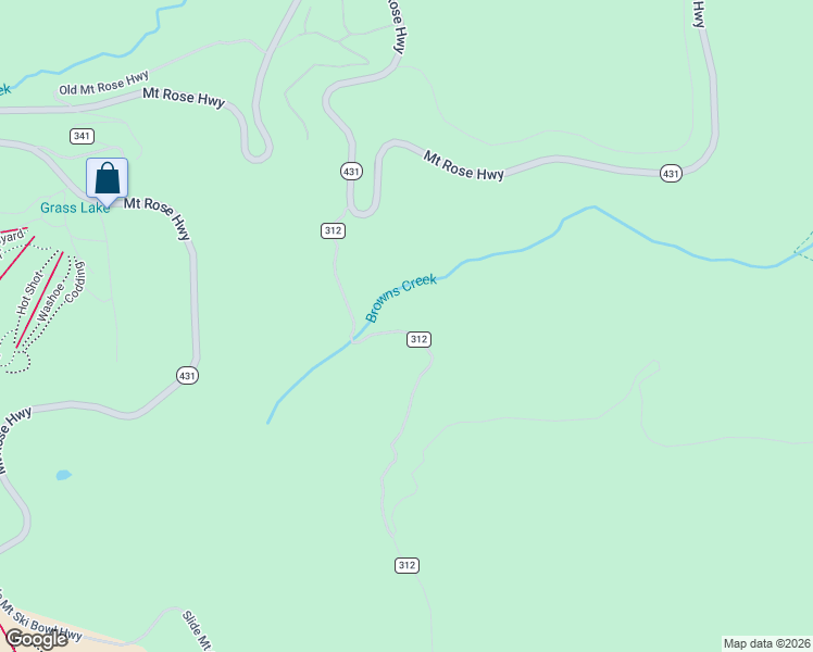 map of restaurants, bars, coffee shops, grocery stores, and more near 20102 Hibbet Trail in Reno