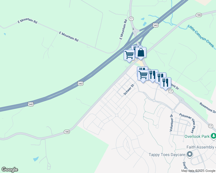 map of restaurants, bars, coffee shops, grocery stores, and more near 744 Jefferson Pike in Knoxville