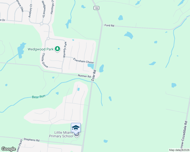 map of restaurants, bars, coffee shops, grocery stores, and more near 6792 County Road 153 in Morrow