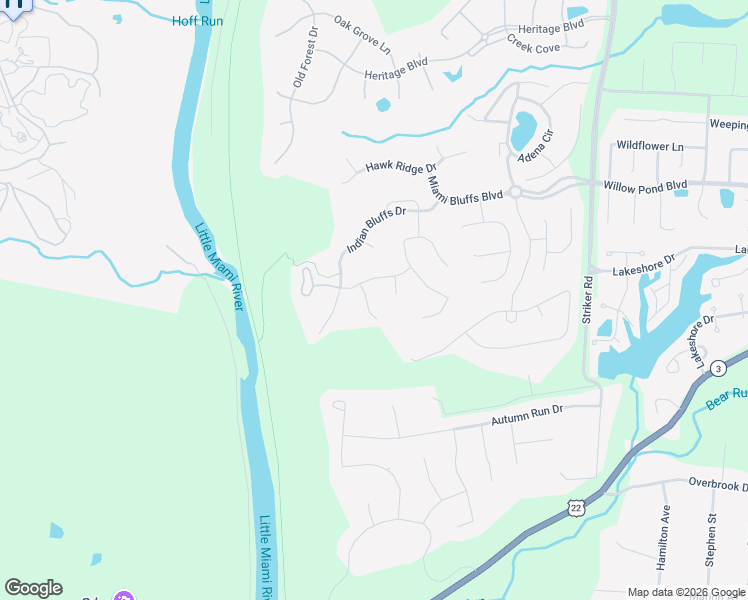 map of restaurants, bars, coffee shops, grocery stores, and more near 6943 Blackthorne Court in Maineville