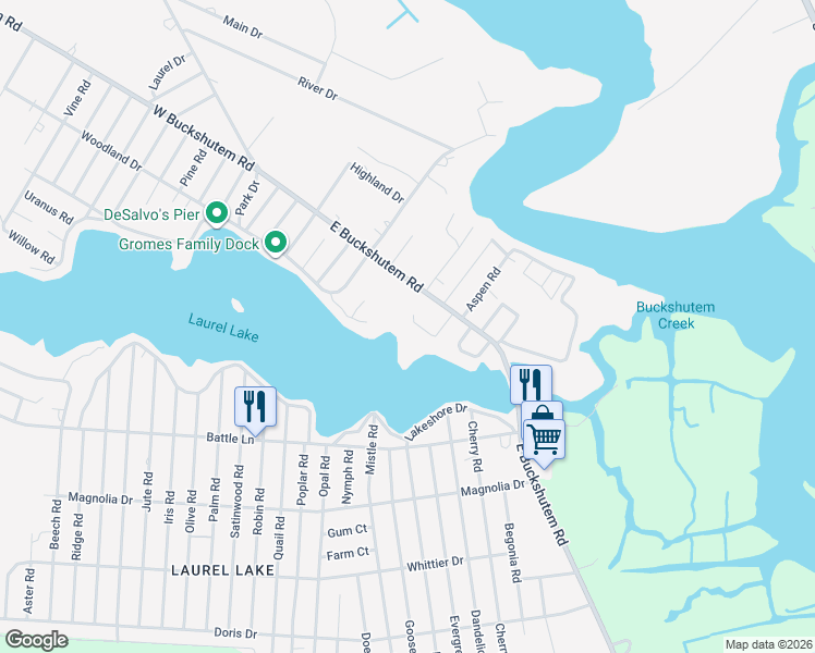 map of restaurants, bars, coffee shops, grocery stores, and more near 15 Jewel Road in Millville