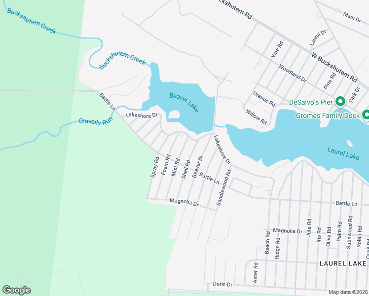 map of restaurants, bars, coffee shops, grocery stores, and more near 149 Shell Road in Millville