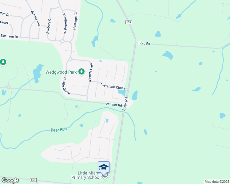 map of restaurants, bars, coffee shops, grocery stores, and more near 6684 South Andover Way in Morrow