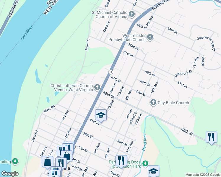 map of restaurants, bars, coffee shops, grocery stores, and more near 4609 6th Ave in Vienna
