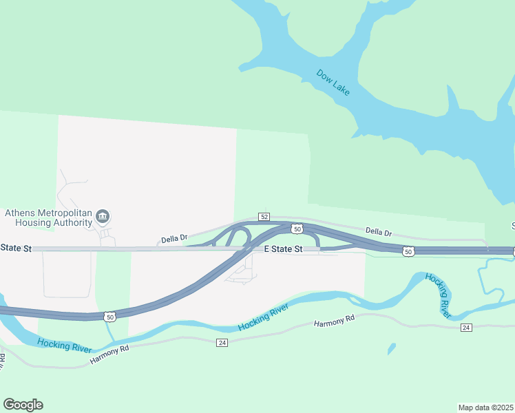map of restaurants, bars, coffee shops, grocery stores, and more near 13710 Della Drive in Athens
