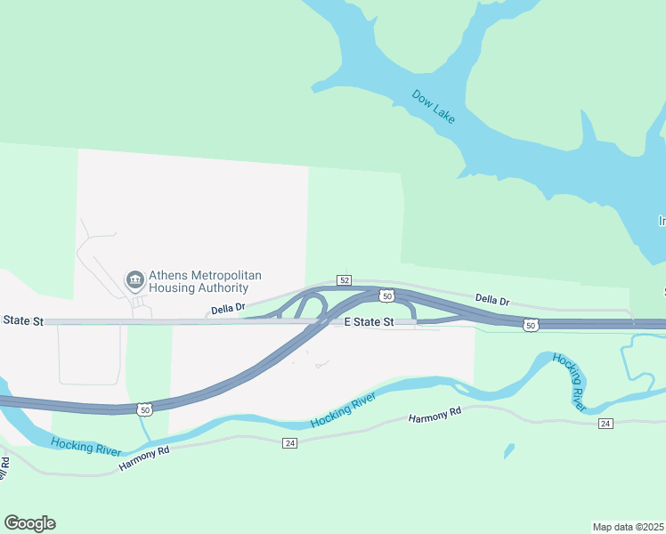 map of restaurants, bars, coffee shops, grocery stores, and more near 13710 Della Drive in Athens