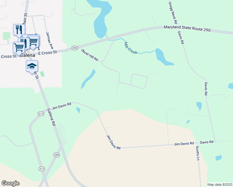 map of restaurants, bars, coffee shops, grocery stores, and more near 31661 Olivet Circle in Galena