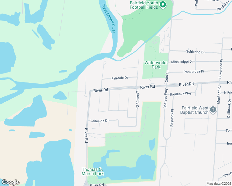 map of restaurants, bars, coffee shops, grocery stores, and more near 5236 Huber Trace Court in Fairfield