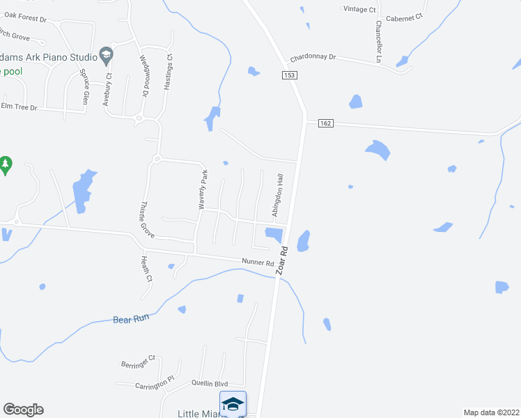 map of restaurants, bars, coffee shops, grocery stores, and more near 6628 North Andover Way in Morrow