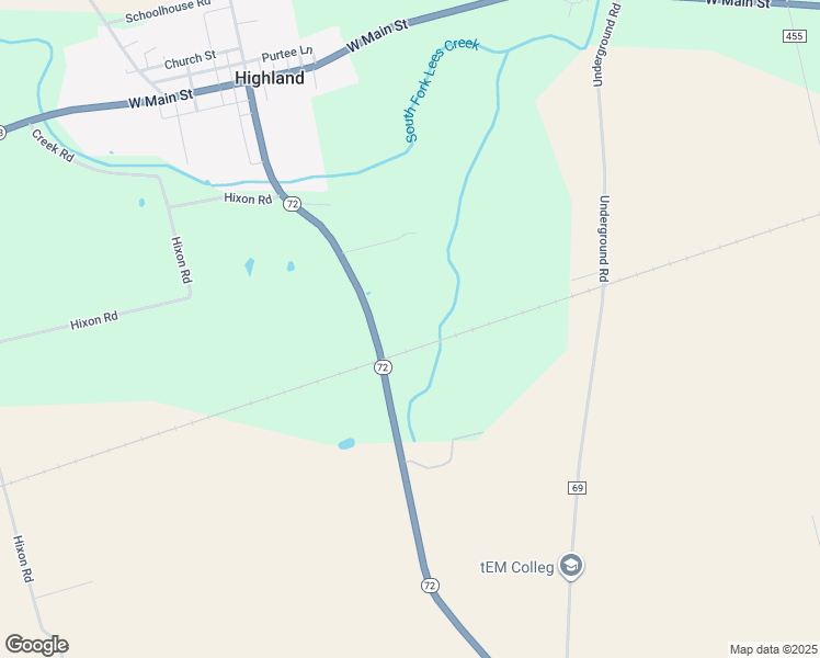 map of restaurants, bars, coffee shops, grocery stores, and more near 11860 Ohio 72 in Leesburg