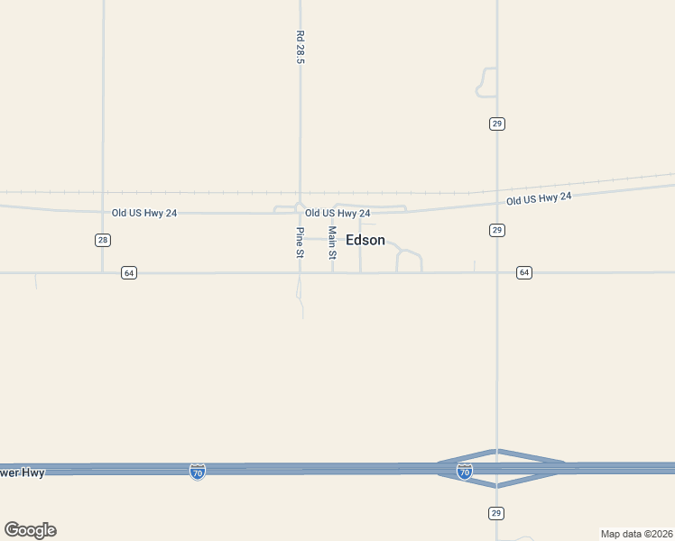 map of restaurants, bars, coffee shops, grocery stores, and more near Main Street in Edson