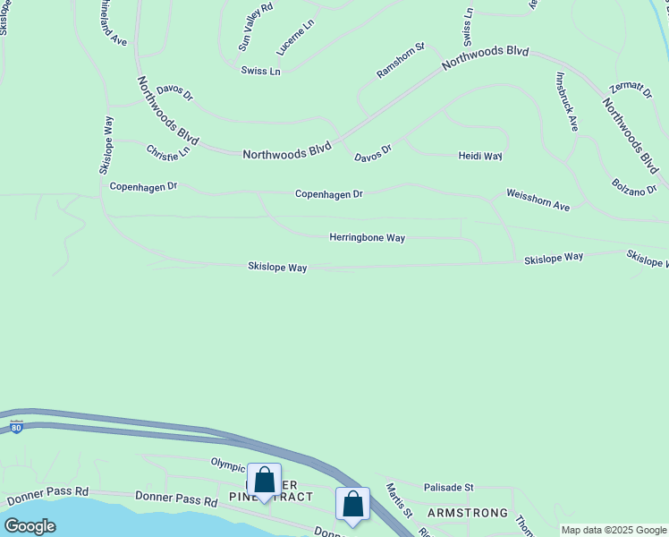 map of restaurants, bars, coffee shops, grocery stores, and more near 11929 Waters Way in Truckee