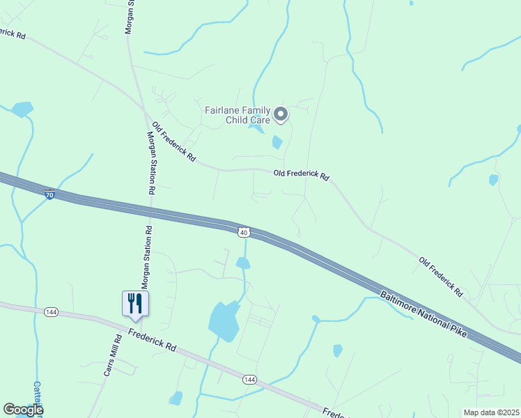 map of restaurants, bars, coffee shops, grocery stores, and more near 1220 Cartley Ct in Woodbine