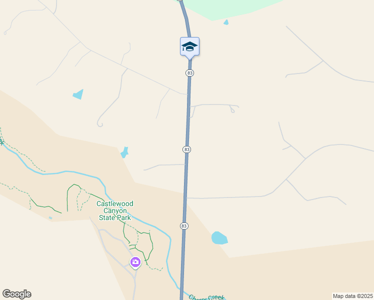 map of restaurants, bars, coffee shops, grocery stores, and more near 1733 Colorado 83 in Franktown