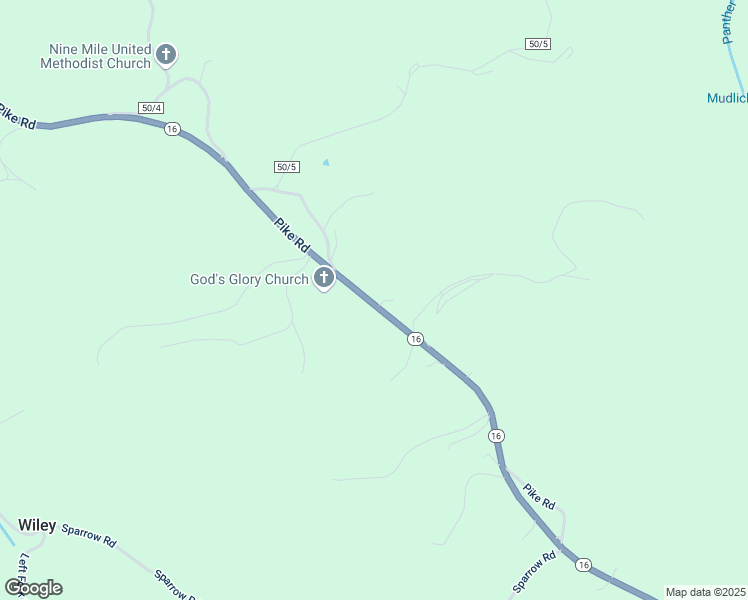 map of restaurants, bars, coffee shops, grocery stores, and more near West Virginia 16 in Saint Marys