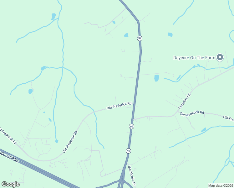 map of restaurants, bars, coffee shops, grocery stores, and more near 14516 Old Frederick Road in Howard County