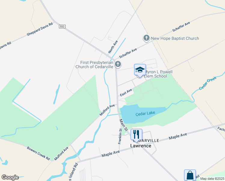 map of restaurants, bars, coffee shops, grocery stores, and more near 218 Main Street in Lawrence